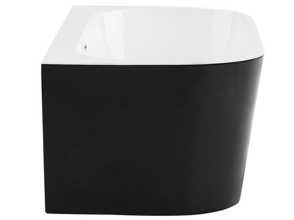 Badekar Sort Sølv Hvid 170x80 cm Oval Moderne Skandinavisk Design Fritstående Bad Akryl Badeværelse Badeværelsesmøbel Nyt Hjem Boligindretning
