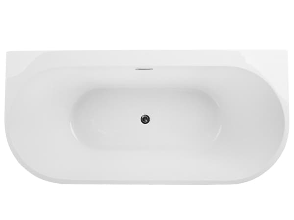 Badekar Sort Sølv Hvid 170x80 cm Oval Moderne Skandinavisk Design Fritstående Bad Akryl Badeværelse Badeværelsesmøbel Nyt Hjem Boligindretning