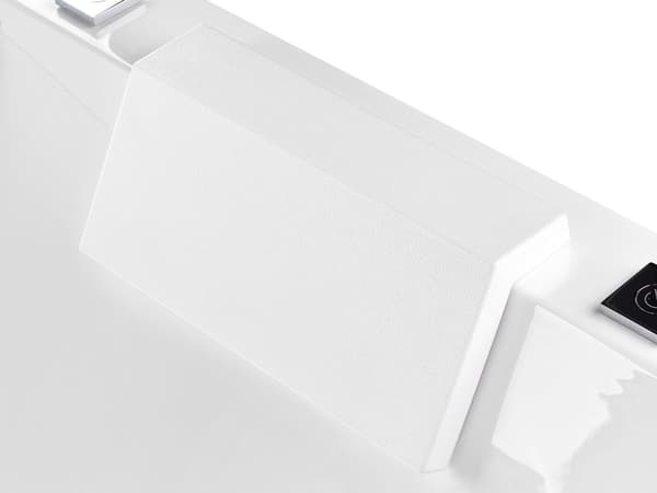 Badekar Hvid Sølv 170 x 80 cm Undervands LED Moderne Høj Kvalitet Rektangulær Sanitær Akryl Hærdet Glas Spabad Boblebad Massage Badeværelse