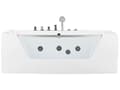 Miniatyrbillede 5 af 11: Badekar Hvid Akryl Sølv Aluminium Hærdetglas 170 x 85 cm 1 persons Spabad Boblebad Massage Bad Vanddyser Nakkestøtte Glam Moderne Badeværelse