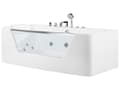 Miniatyrbillede 6 af 11: Badekar Hvid Akryl Sølv Aluminium Hærdetglas 170 x 85 cm 1 persons Spabad Boblebad Massage Bad Vanddyser Nakkestøtte Glam Moderne Badeværelse