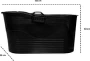LIFEBATH - Kylpyamme Istuinkylpy Mira - Kylpyämpäri XL - 400L -  122 cm - Musta