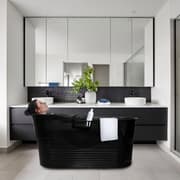 LIFEBATH - Istuinkylpy Mira - Kylpyämpäri XL - 400L - Kylpyamme 122 cm - Musta