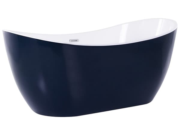 Bad Marineblå med Hvid Sanitær Akryl Enkelt 170 x 77 cm Fritstående Moderne Stil