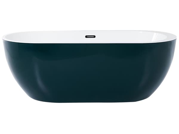Badekar Sort Hvid Oval Skandinavisk Moderne Design Fritstående Bad Høj Kvalitet Metal Badeværelse Badeværelsesmøbel Ovalformet