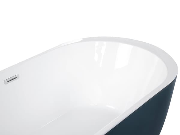 Badekar Sort Hvid Oval Skandinavisk Moderne Design Fritstående Bad Høj Kvalitet Metal Badeværelse Badeværelsesmøbel Ovalformet