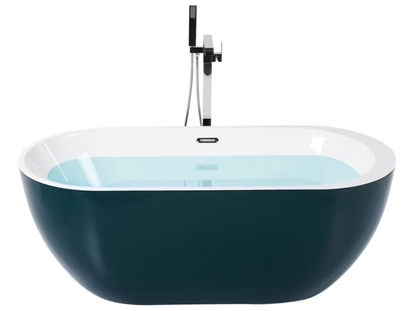 Badekar Sort Hvid Oval Skandinavisk Moderne Design Fritstående Bad Høj Kvalitet Metal Badeværelse Badeværelsesmøbel Ovalformet