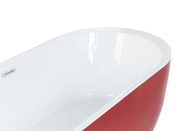 Badekar Sort Hvid Oval Skandinavisk Moderne Design Fritstående Bad Høj Kvalitet Metal Badeværelse Badeværelsesmøbel Ovalformet