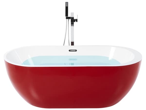 Badekar Sort Hvid Oval Skandinavisk Moderne Design Fritstående Bad Høj Kvalitet Metal Badeværelse Badeværelsesmøbel Ovalformet
