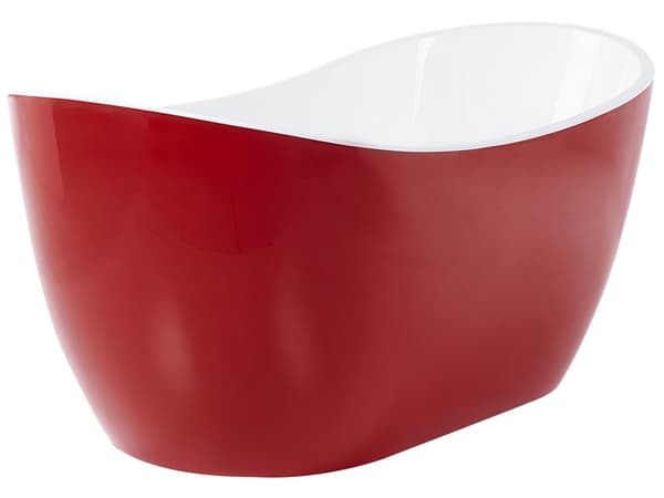 Bad Rød med Sølv Sanitær Akryl Enkelt 170 x 77 cm Fritstående Moderne Stil