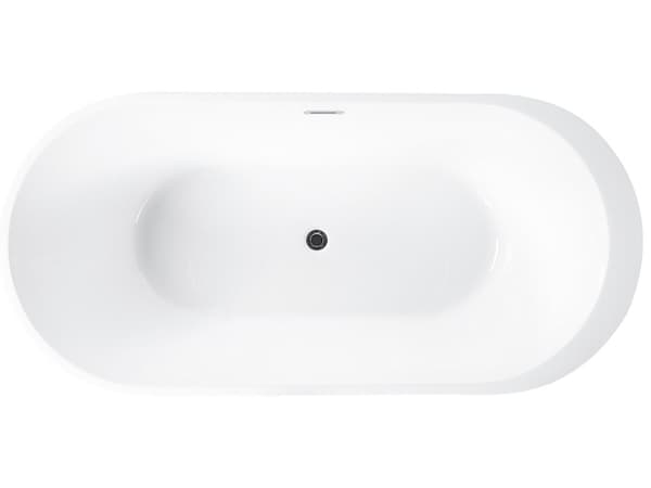 Kylpyamme punainen/valkoinen 160 cm ovaalin muotoinen vapaasti seisova moderni