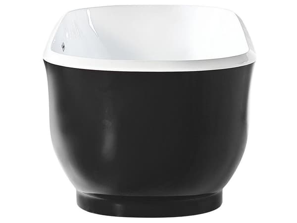 Frittstående Badekar Svart Akryl 170 x 77 cm Moderne Design Oval Enkel