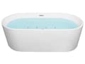Miniatyrbilde 6 av 11: Frittstående Boblebad Hvit Sanitær Akryl Enkelt 170 x 80 cm Oval Moderne Design