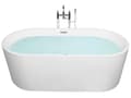 Miniatyrbilde 1 av 11: Frittstående Boblebad Hvit Sanitær Akryl Enkelt 170 x 80 cm Oval Moderne Design