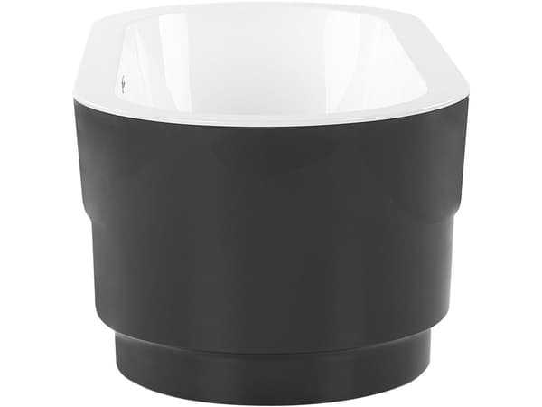 Frittstående badekar Svart Sanitærakryl 170 x 80 cm Oval form Moderne design Minimalistisk Single Baderom