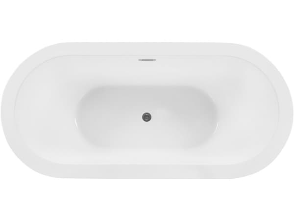 Frittstående badekar Svart Sanitærakryl 170 x 80 cm Oval form Moderne design Minimalistisk Single Baderom