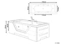 Miniatyrbilde 3 av 11: Boblebad Hvit Sanitær akryl 170 x 80 cm 6 jets Rektangulær form Moderne design Baderom Badekar