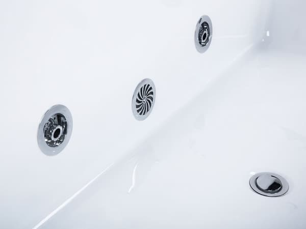 Boblebad Hvit Sanitær akryl 170 x 80 cm 6 jets Rektangulær form Moderne design Baderom Badekar