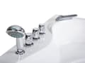 Miniatyrbilde 9 av 11: Boblebad Hvit Sanitærakryl 190 x 138 cm LED-lys 10 massasjedyser Moderne design Hjørnebadekar Baderom