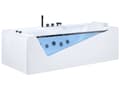 Miniatyrbilde 6 av 11: Boblebad Hvit Sanitær Akryl Glassfront LED-belyst Massasje Rektangulær 157 x 70 cm Moderne Design