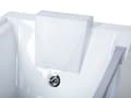 Miniatyrbilde 10 av 11: Boblebad Hvit Sanitær Akryl Glassfront LED-belyst Massasje Rektangulær 157 x 70 cm Moderne Design