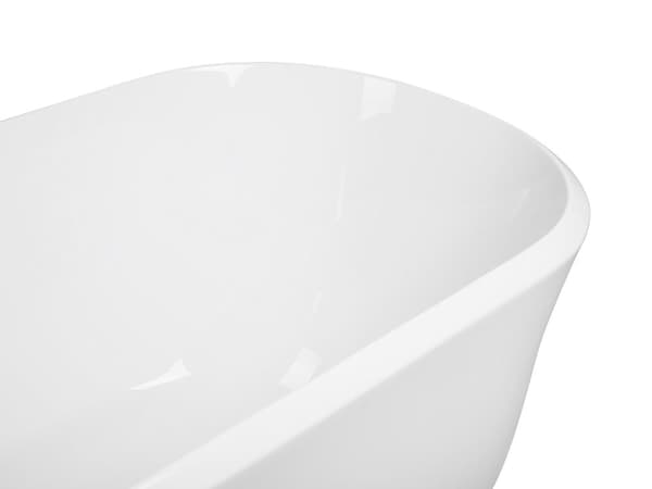 Frittstående Badekar Hvit Sanitær Akryl Oval Enkelt 170 x 77 cm Moderne Design