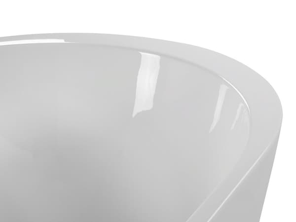 Badekar Hvit med sølvfarget sanitær Akryl Enkelt 170 x 80 cm Frittstående Modern