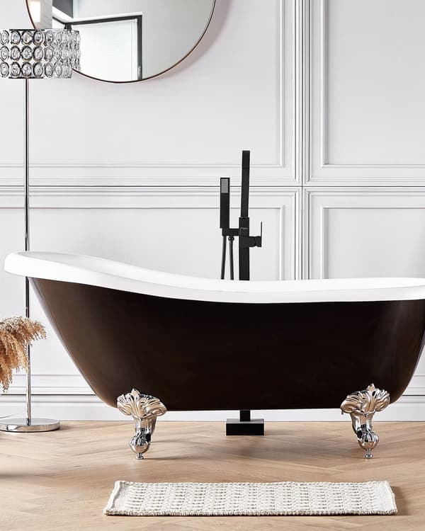 Badekar Svart Frittstående 170 x 80 cm Retro Design