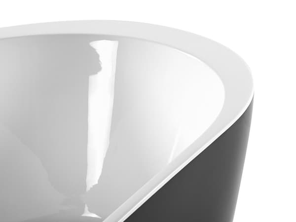 Badekar Svart med sølv Sanitær Akryl Enkelt 1500 x 750 mm Frittstående Moderne Design
