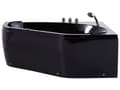 Miniatyrbilde 6 av 11: Hjørneboblebad med boblebad Svart Sanitær Akryl LED 140 cm