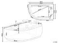 Miniatyrbilde 3 av 10: Boblebad Svart 158 x 113 cm Sanitær Akryl LED-lys Spa Moderne Venstre