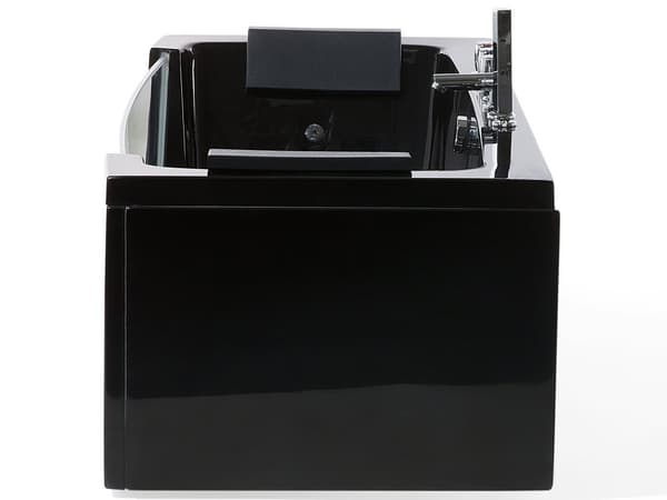 Massage Points Badekar Black Silver med LED Sanitær Akryl og glass Single 174 x 79 cm
