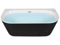 Miniatyrbilde 1 av 11: Badekar Svart Sanitærakryl 170 x 80 cm Frittstående Oval form Overløpssystem Moderne design Baderom