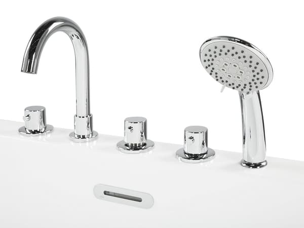 Frittstående badekar Svart Sanitærakryl 170 x 80 cm Med armatur Oval form Moderne design Minimalistisk Single Baderom