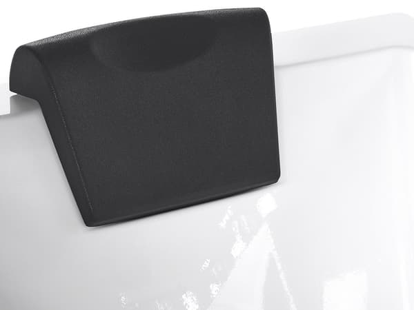 Boblebad Hvit Sanitær Akrylglass Transparent Front med LED-lys Nakkestøtter Massasje Vannstråler 170 x 80 cm Rektangulært Massasjebad