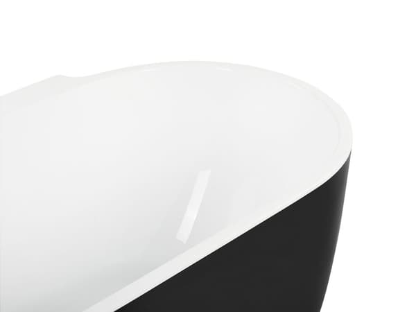 Frittstående Badekar Svart Sanitær Akryl Oval Enkel 170 x 80 cm Moderne Design