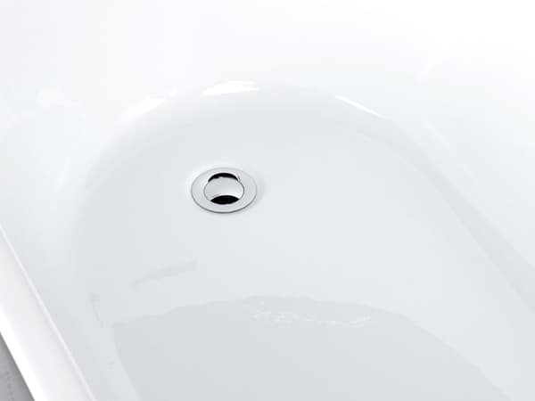 Frittstående Badekar Svart Sanitær Akryl 170 x 78 cm Oval Design Moderne Baderom