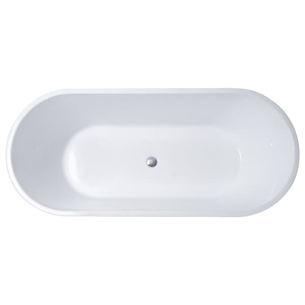 Lykke Badekar Polar Deluxe 1700x750x580mm, hvid
