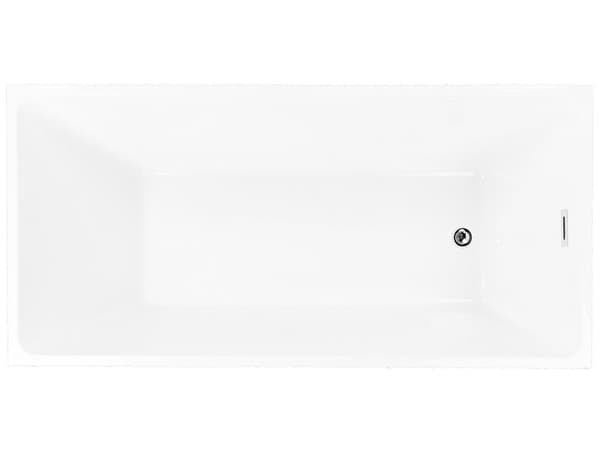 Fritstående badekar i sort akryl 170 x 80 cm rektangulært med riflet effekt moderne til badeværelset