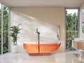 Miniatyrbillede 2 af 10: Badekar rød 169 x 78 cm solid plast transparent fritstående oval til en moderne