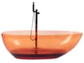Miniatyrbillede 1 af 10: Badekar rød 169 x 78 cm solid plast transparent fritstående oval til en moderne