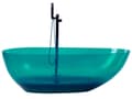 Miniatyrbillede 1 af 10: Badekar blågrøn 169 x 78 cm massiv plast gennemsigtig fritstående oval til en moderne