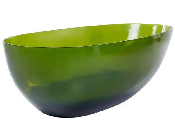 Frittstående badekar Transparent grønn Solid overflate 169 x 78 cm oval enkel moderne design