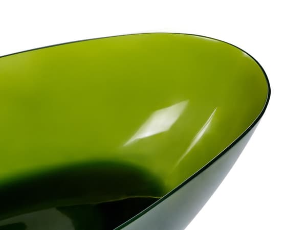 Frittstående badekar Transparent grønn Solid overflate 169 x 78 cm oval enkel moderne design