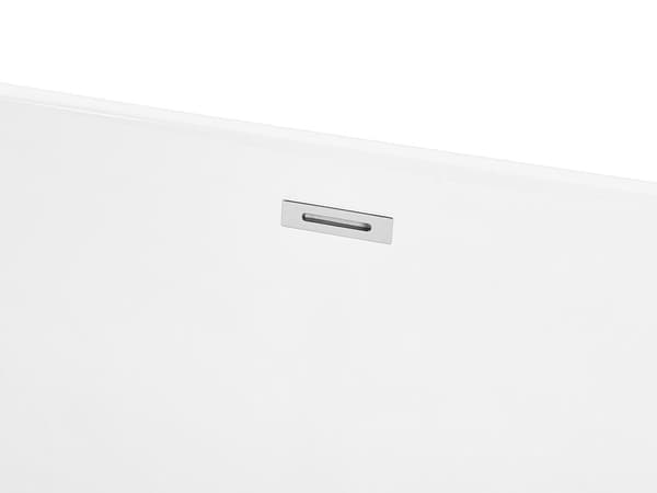 Vänsterhörn Badkar Matt Vit Akryl 170 x 80 cm Fluted Finish Modern stil Badrum