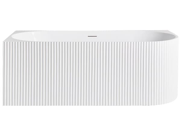 Högerhörn Badkar Matt Vit Akryl 170 x 80 cm Fluted Finish Modern stil Badrum
