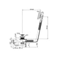 Miniatyrbild 3 av 4: Automatisk badkarsavlopp med kabel 650mm - VALENTIN - 00 582000 000 00