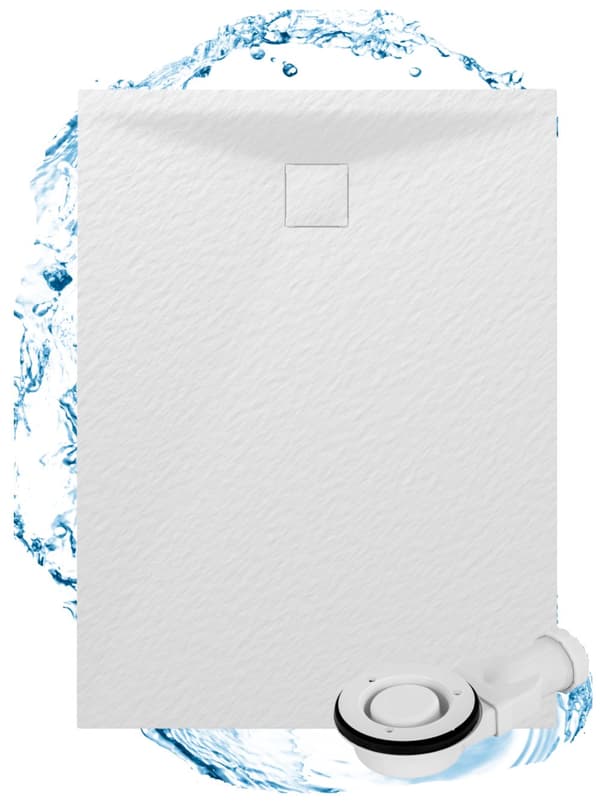 DUSCHBRICKA rektangulär 120x90 CM vit SMC KOMPOSIT TEJA