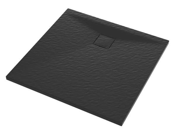 DUSJBUNKE KVADRATISK 80 x 80 CM SORT SMC KOMPOSIT TEJA