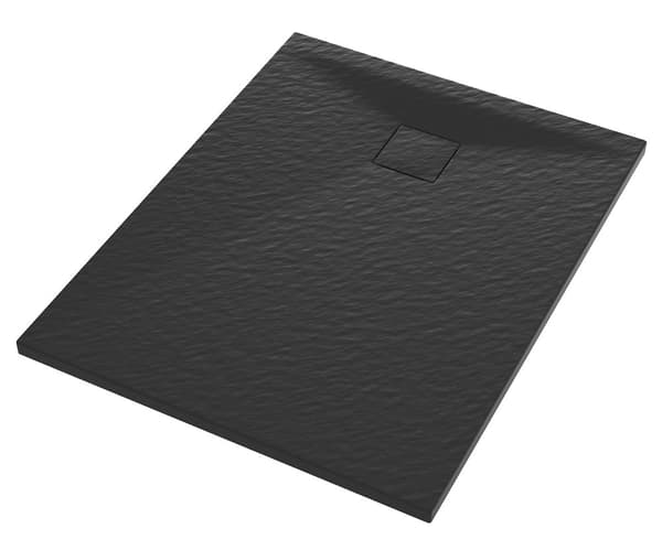 DUSCHBRICKA rektangulär 90 x 70CM SVART SMC KOMPOSIT TEJA